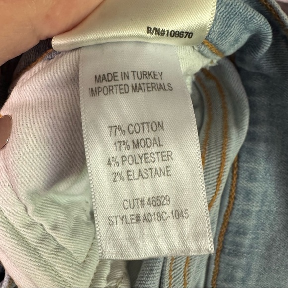 AGOLDE Sophie High Rise Skinny Crop Jeans Parallel Light Wash Raw Hem - Picture 13 of 13